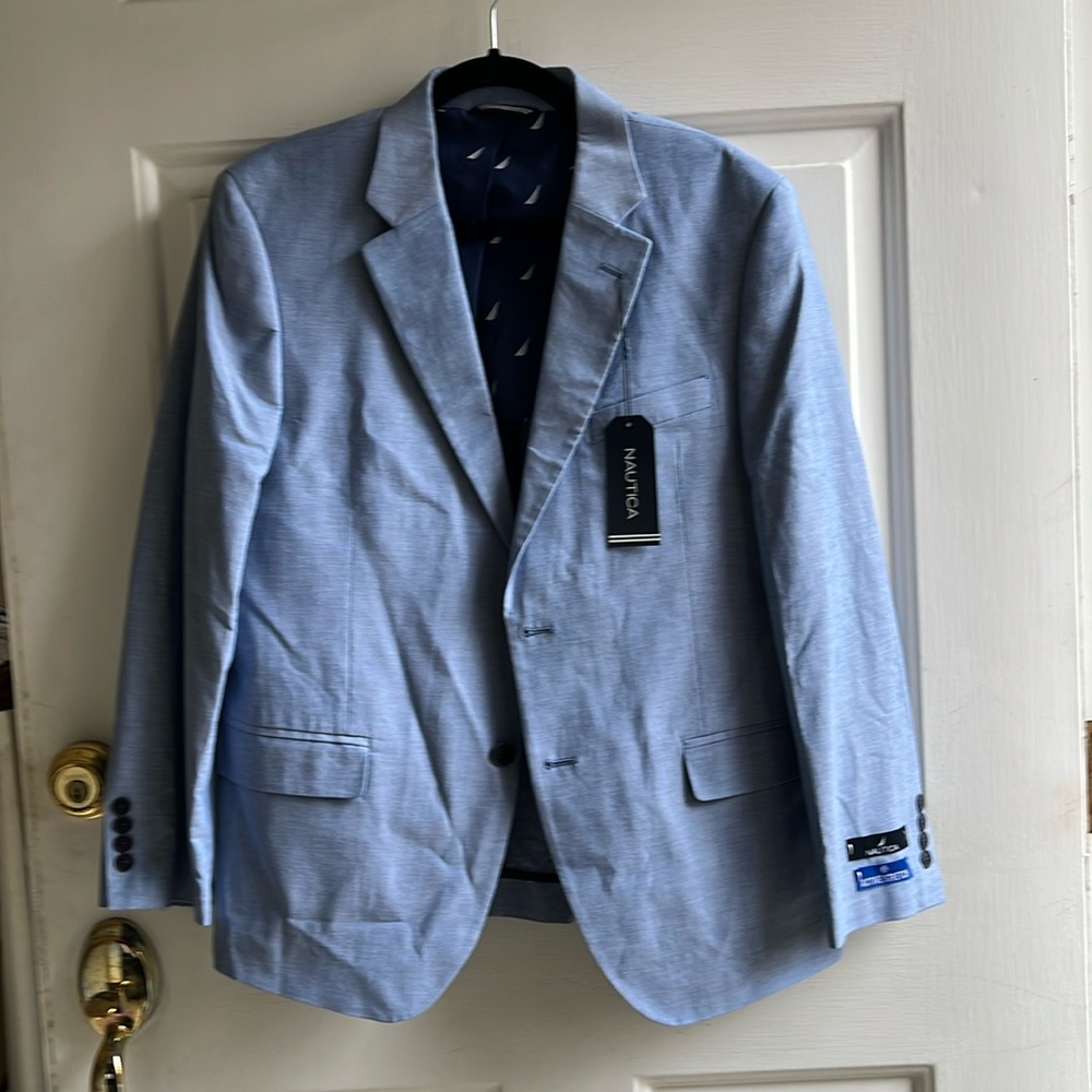 Nautica Men’s Light Blue Linen Sport Coat